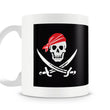 Load image into Gallery viewer, Pirate Skull and Cross Bones Mug - White