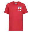Load image into Gallery viewer, Kids England Away Cotton Football T-shirt With Free Personalisation - Red