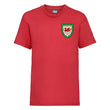 Load image into Gallery viewer, Kids Wales Home Cotton Football T-shirt With Free Personalisation - Red