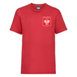 Load image into Gallery viewer, Kids Poland Home Cotton Football T-shirt With Free Personalisation - Red