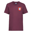 Load image into Gallery viewer, Kids Portugal Home Cotton Football T-shirt With Free Personalisation - Burgundy