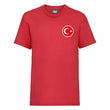 Load image into Gallery viewer, Kids Turkey Away Yilmaz Cotton Football T-shirt - Red
