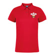 Load image into Gallery viewer, Ladies Wales CYMRU Rugby Classic Fitted Polo Shirt With Free Personalisation