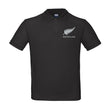 Load image into Gallery viewer, Kids Personalised New Zealand Embroidered Crest Rugby Polo Shirt - Black