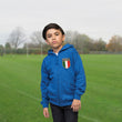 Load image into Gallery viewer, Kids Italy Italia Retro Style Rugby Zipped Hoodie With Embroidered Crest - Royal Blue