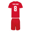 Load image into Gallery viewer, Kids Customisable Red England Style Away Football kit Shirt and Shorts