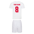 Load image into Gallery viewer, Kids England All White Football kit Shirt & Shorts with Personalisation - White / White