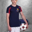 Load image into Gallery viewer, Kids France Les Bleus Vintage Football Shirt & Shorts with Free Personalisation Blue White