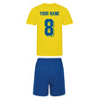 Load image into Gallery viewer, Kids Sweden Sverige Vintage Football Shirt Shorts & Personalisation - Yellow / Blue