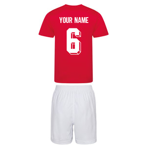 Adults Poland Polska Retro Football kit Shirt & Shorts with Personalisation - Red White
