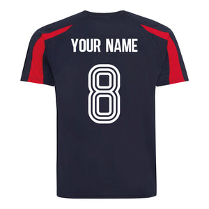 Adults France Les Bleus Vintage Football Shirt with Free Personalisation - Blue