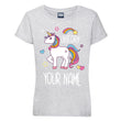 Load image into Gallery viewer, Girls Personalised Super Fabulous Rainbow Unicorn T-shirt