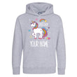 Load image into Gallery viewer, Girls Personalised Super Fabulous Rainbow Unicorn Hoodie Top