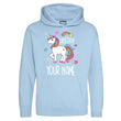 Load image into Gallery viewer, Girls Personalised Super Fabulous Rainbow Unicorn Hoodie Top