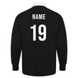 Load image into Gallery viewer, Adults England English Rose Vintage Long Sleeve Rugby Shirt with Free Personalisation - Black
