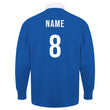 Load image into Gallery viewer, Adults France Vintage Style Long Sleeve Rugby Shirt with Free Personalisation -  Blue