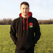 Load image into Gallery viewer, *Adult Unisex England Rugby Retro Style Two Tone Hooded Sweatshirt