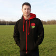 Load image into Gallery viewer, *Adult Unisex England Rugby Retro Style Two Tone Zipped Hooded Sweatshirt