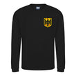 Load image into Gallery viewer, Kids Retro Germany Deutschland Embroidered Football Fan Sweatshirt Long Sleeve - Black