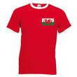 Load image into Gallery viewer, Adults Wales Welsh Cymru Embroidered Retro Football T-Shirt Front