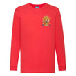 Load image into Gallery viewer, Kids Spain Espana Away Cotton Long Sleeved Football T-shirt With Free Personalisation - Red