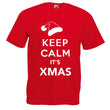 Load image into Gallery viewer, Adult Unisex Keep Calm It's Xmas Santa Hat T-Shirt