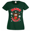 Load image into Gallery viewer, Ladies Fit Merry Christmas Rudolph Reindeer T-Shirt