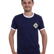 Load image into Gallery viewer, George Best Northern Ireland Unofficial Vintage Retro Football Sport Shirt in Men's Sizes - Navy Blue Life Style Front
