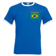 Load image into Gallery viewer, Adults Brazil Brasil Away Embroidered Retro Football T-Shirt - Front