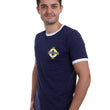 Load image into Gallery viewer, George Best Northern Ireland Unofficial Vintage Retro Football Sport Shirt in Men's Sizes - Navy Blue Life Style Side