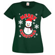 Load image into Gallery viewer, Ladies Fit Merry Christmas Snowman T-Shirt