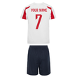 Load image into Gallery viewer, Kids Customisable England Football Home Kit Shirt and Navy Shorts with Free Personalisation