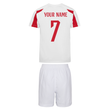 Load image into Gallery viewer, Kids Customisable England Football Home Kit Shirt and White Shorts with Free Personalisation