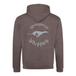 Load image into Gallery viewer, Unisex varsity hoodie in Charcoal/Black (WTT0002)