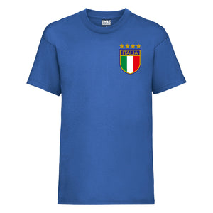 Kids Italy Italia Home Football Cotton T-shirt With Free Personalisation