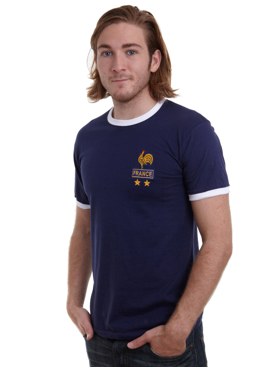 Custom-made Mens customisable retro France football T-shirt