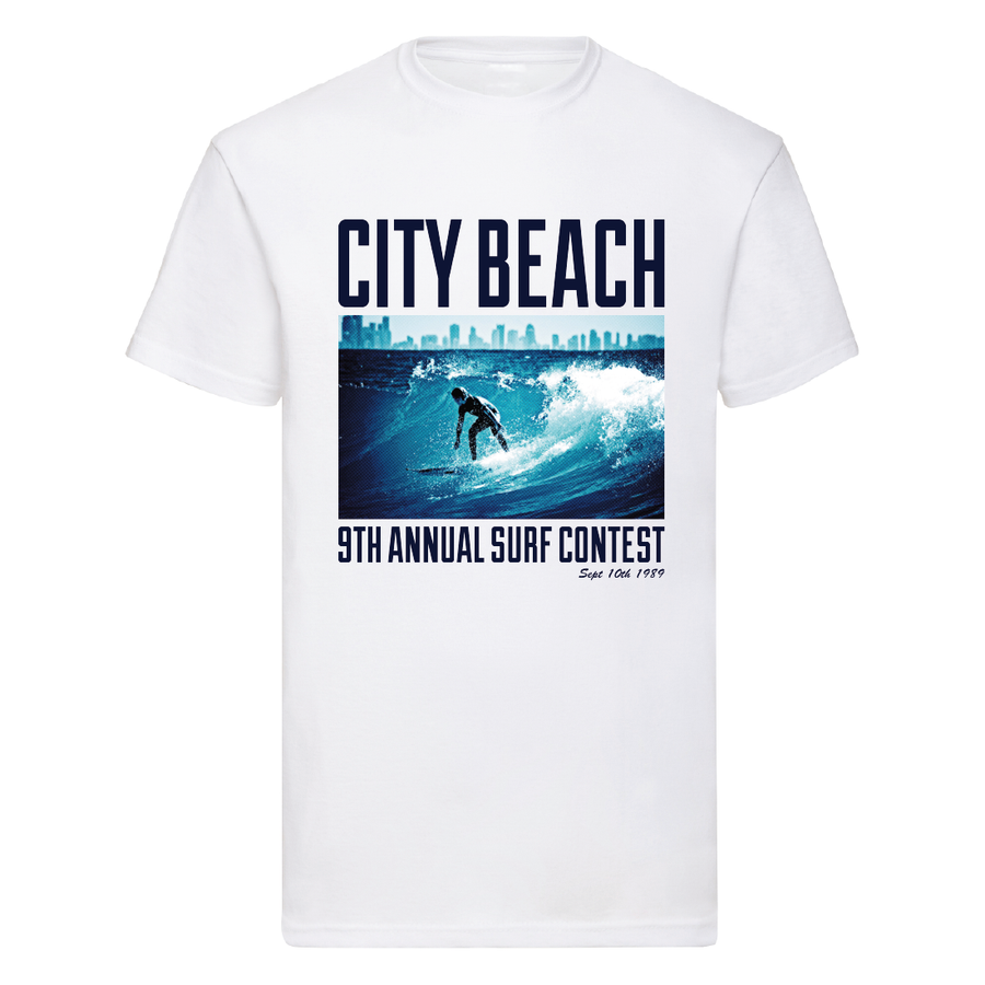 Adult Unisex Retro City Beach Surf Contest T-Shirt