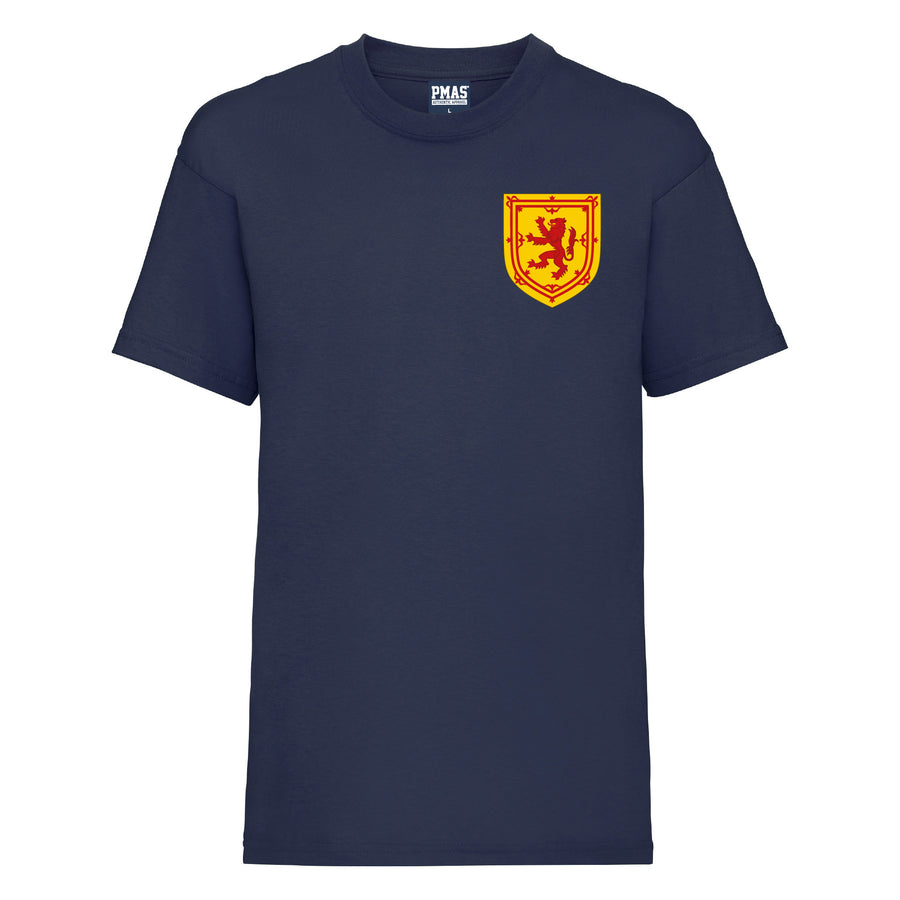 Kids Scotland Home Cotton Football T-shirt With Free Personalisation - Navy