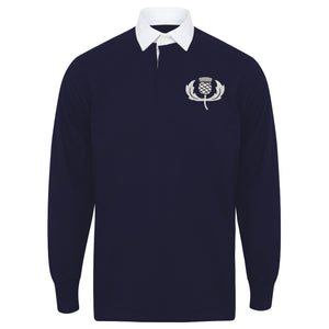 Kids Scotland ALBA Rugby Vintage Style Long Sleeve Rugby Shirt with Free Personalisation