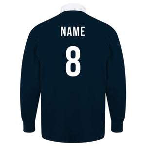 Unisex Scotland ALBA Rugby Vintage Style Long Sleeve Rugby Shirt with Free Personalisation
