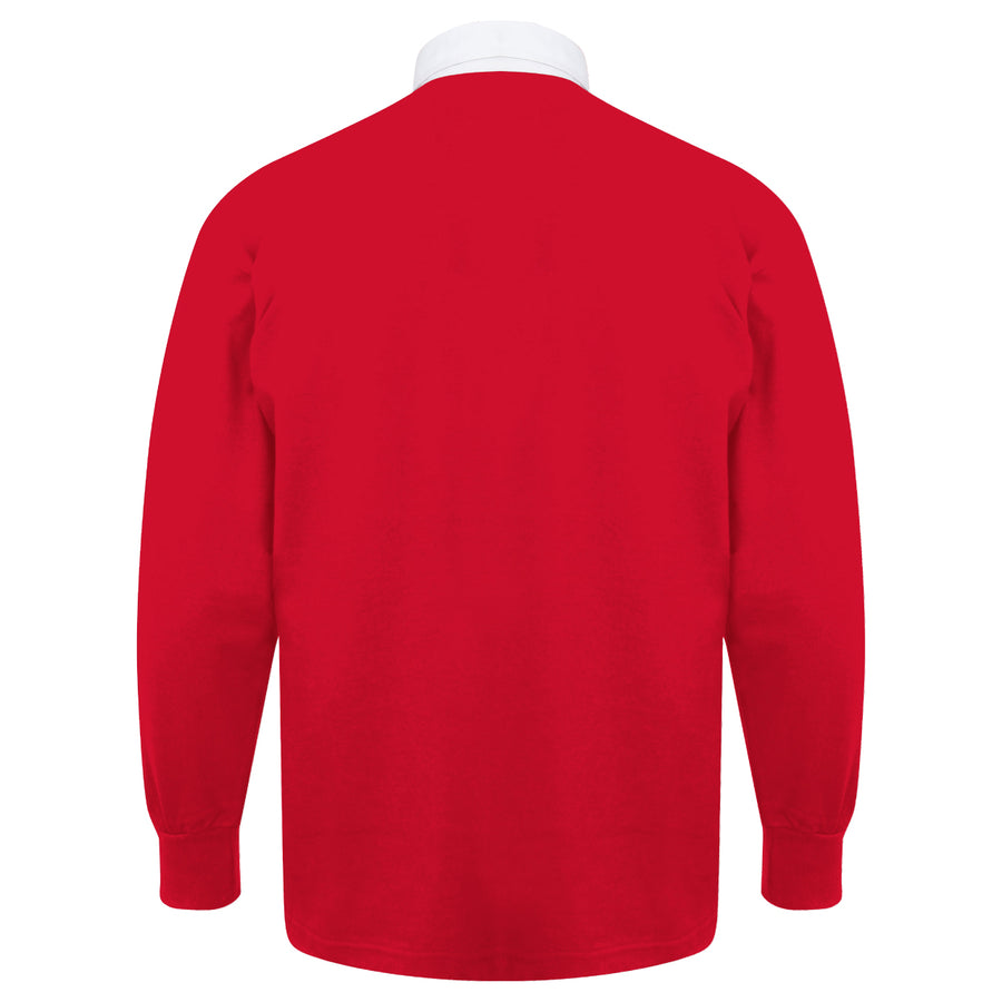 Unisex Wales CYMRU Vintage Style Long Sleeve Rugby Shirt with Free Personalisation