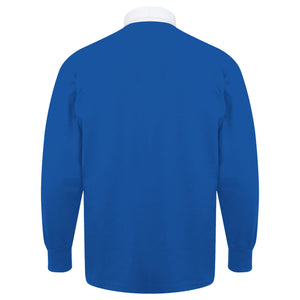 Adults Italy Italia Vintage Style Long Sleeve Rugby Shirt with Free Personalisation - Blue