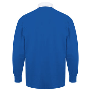 Adults Italy Italia Vintage Style Long Sleeve Rugby Shirt with Free Personalisation - Blue