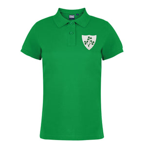 Ladies Ireland EIRE Rugby Classic Fitted Polo Shirt With Free Personalisation