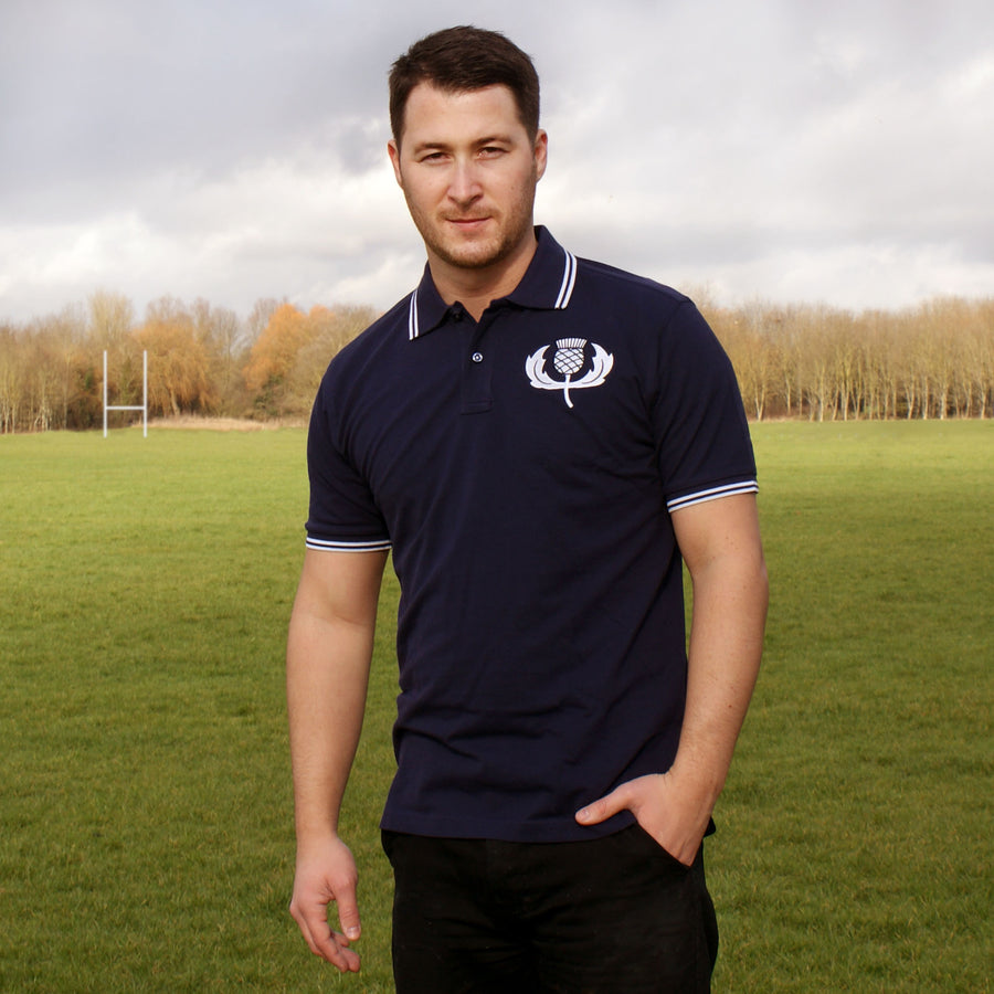 Unisex Scotland ALBA Rugby Classic Tipped Polo Shirt
