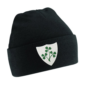 Kids Ireland EIRE Rugby Vintage Retro Cuffed Beanie Hat