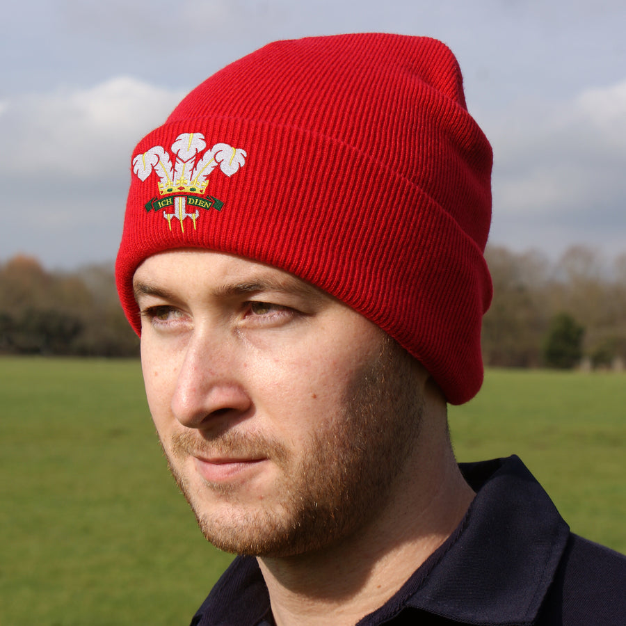 Unisex Wales CYMRU Rugby Vintage Retro Cuffed Beanie Hat