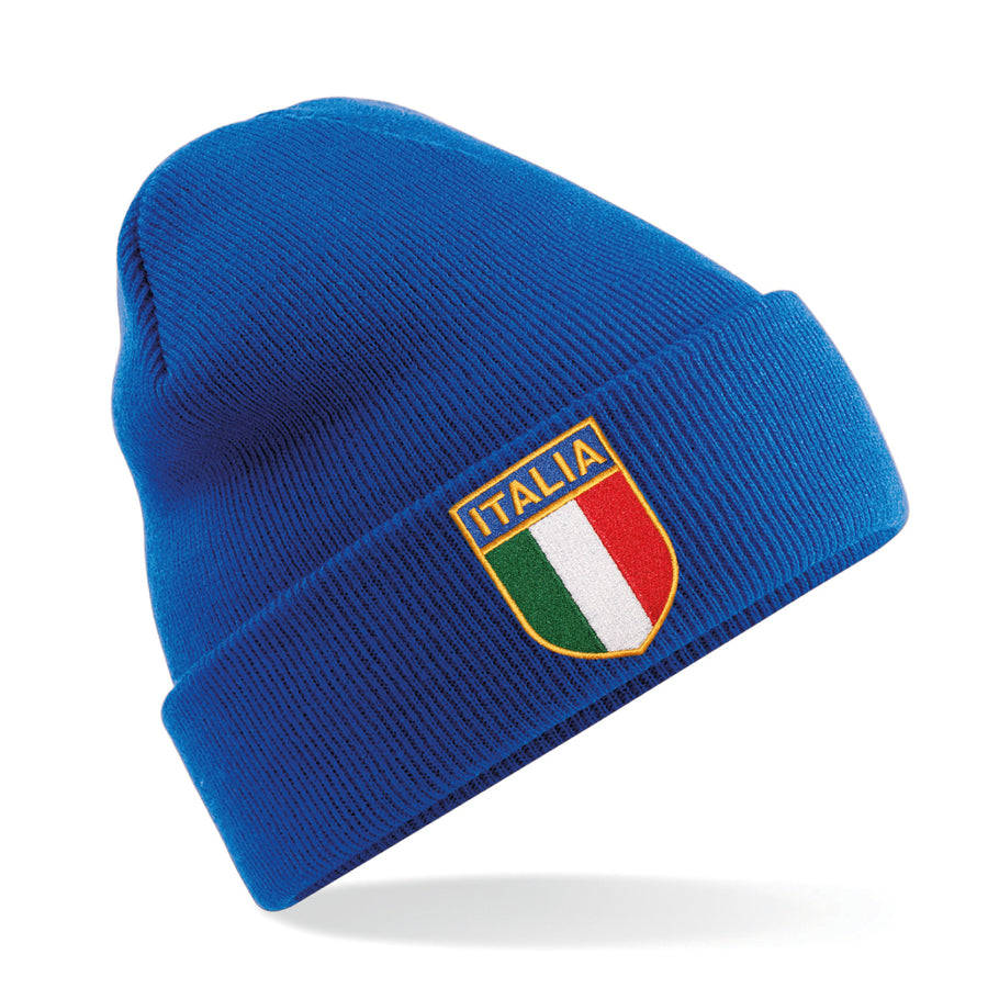 Adult Unisex Italy Italia Vintage Retro Embroidered Rugby Football Beanie Hat