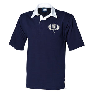 Unisex Scotland ALBA Rugby Vintage Style Short Sleeve Rugby Shirt With Free Personalisation