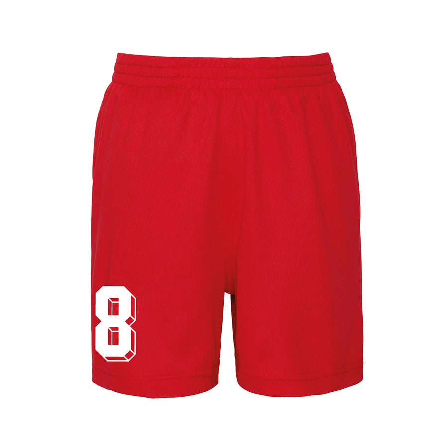 Kids Customisable Red England Style Away Football kit Shirt and Shorts